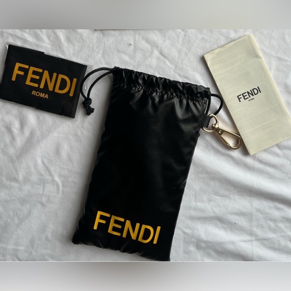 Brand New FENDI soft puffer case Sunglasses Eyeglasses pouch drawstring clip Fendi Eyeglass Pouches for sale | eBay main image 2
